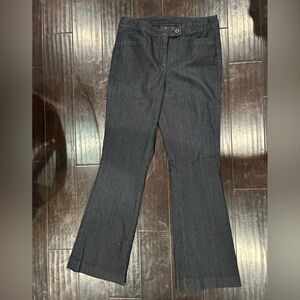 Style & Co. 10 Dark Gray Flare Jeans wide leg flat front pants trousers L grey M